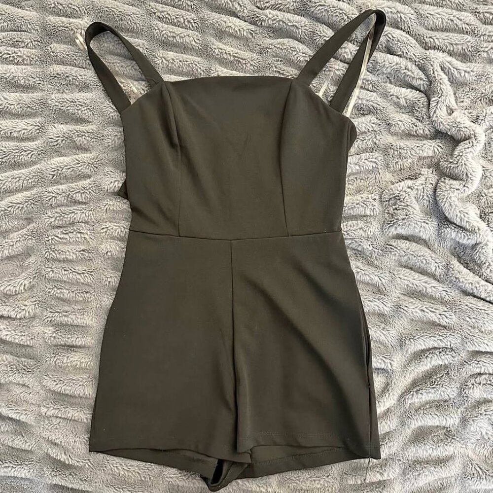 Black short romper